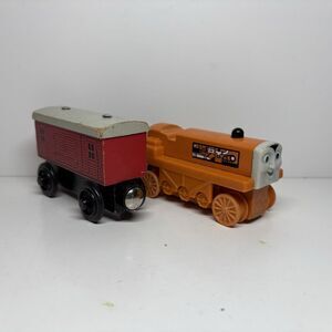 Thomas & Friends Wooden Railway Terence Orange Rust & Red Box Car Train Lot